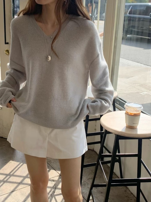 (予約) ounce / Joanne hatch v-neck knit 3color
