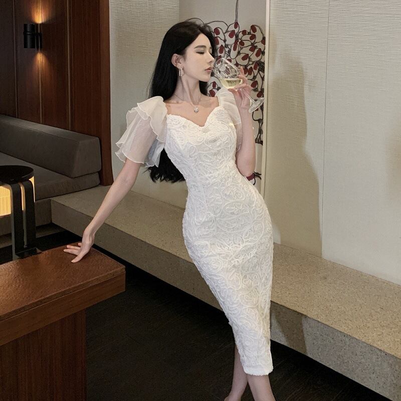 ミニドレス キャバドレス 新作 かわいい 透け感 YT2-LQE5384H449