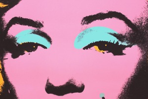 アンディ ウォーホル「マリリン モンロー(オン ブルー グラウンド)1967」展示用フック付ポスター ポップアート 絵画