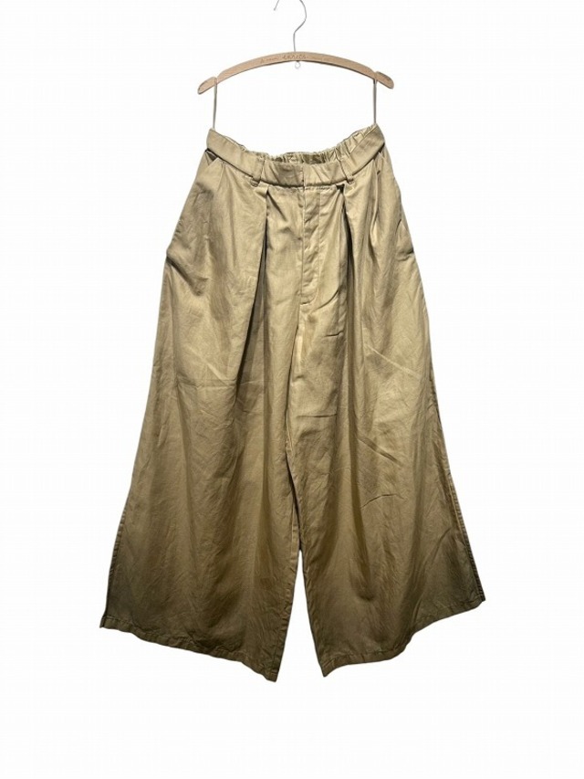 【炭染め×綿麻ツイルワイドパンツ】PANTS130-8