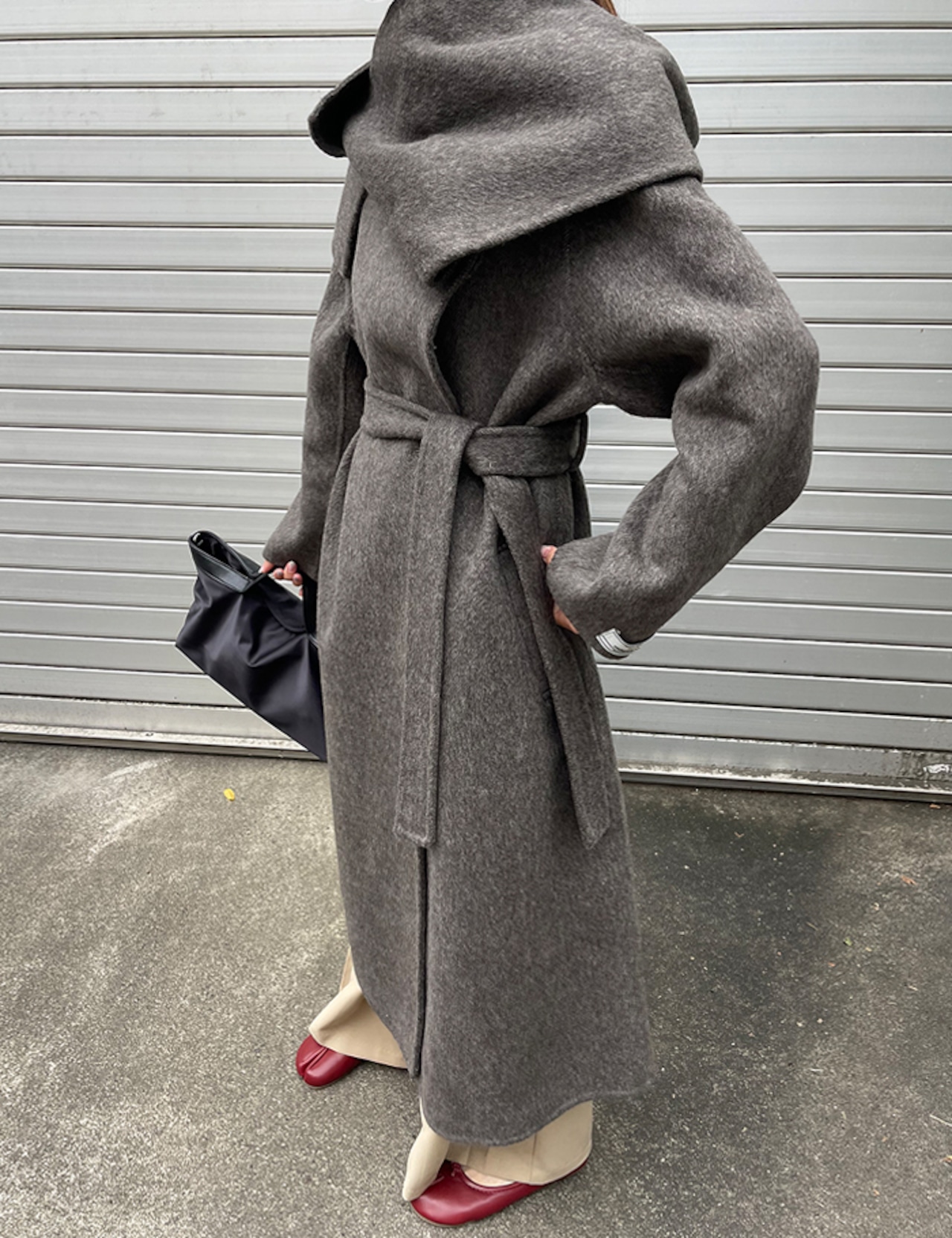 【25aw】Hand-made Muffler Wool Coat_3colors