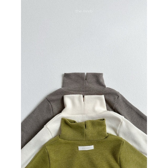 《予約》minirobe ¨ ribbed open turtleneck