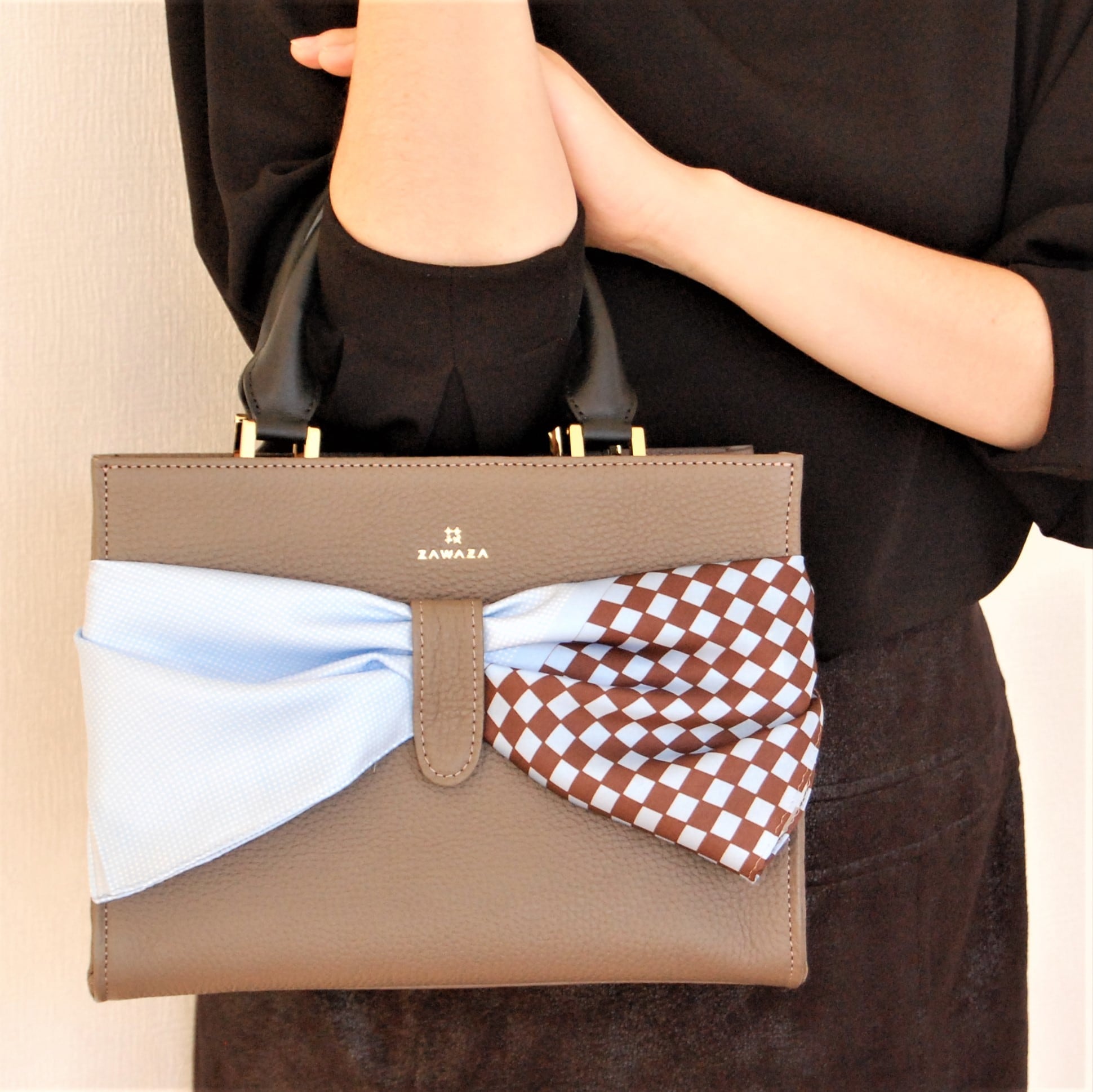 ZAWAZA オリジナルバッグ ＜結～Yui～＞ バッグ ：グレージュ