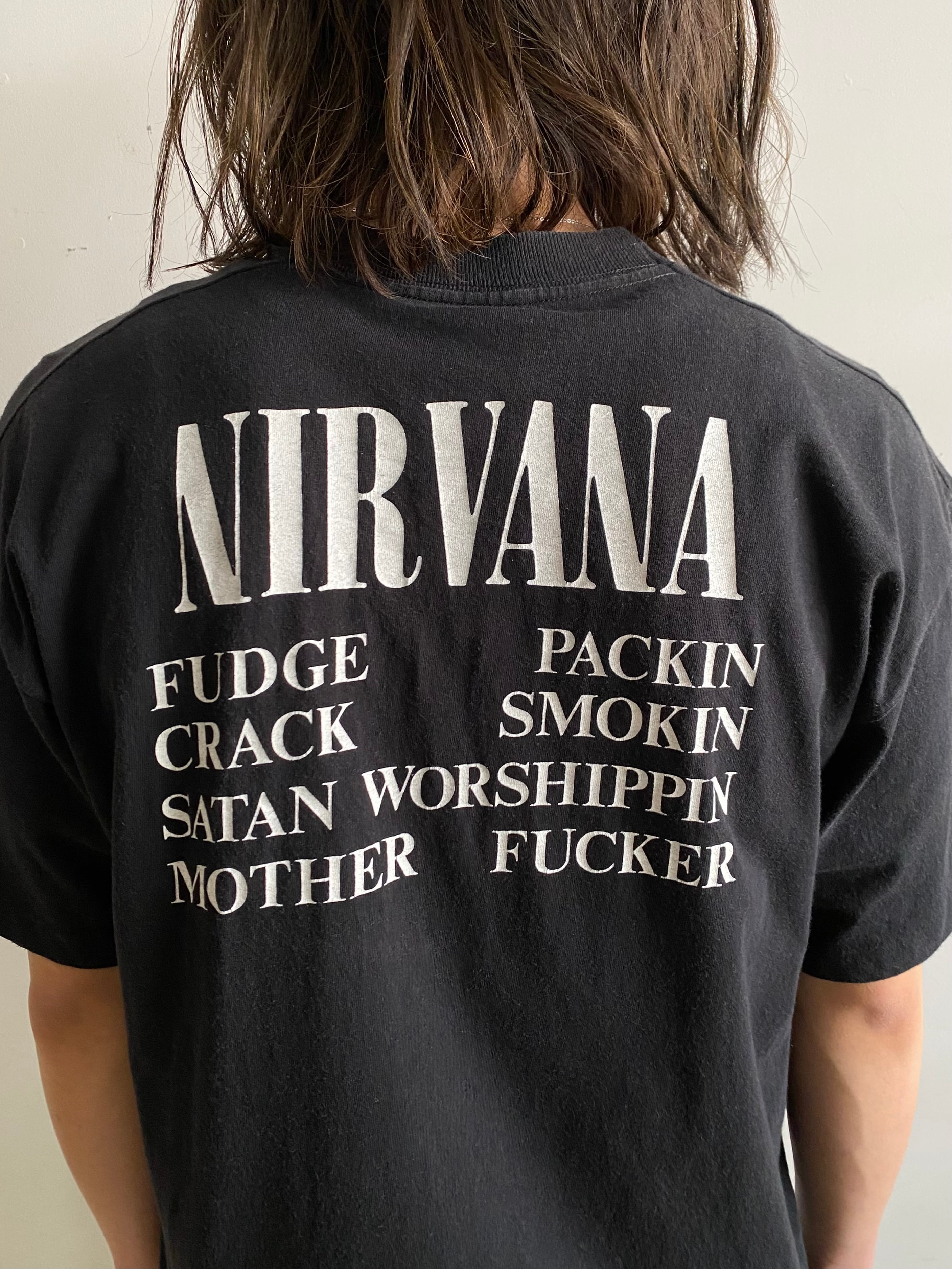 NIRVANA DELTA社製vestibuleTシャツ送料込み匿名配送最終値下 90s NIRVANA VESTIBULE PRINT TEE＊ | JUNK SHOP