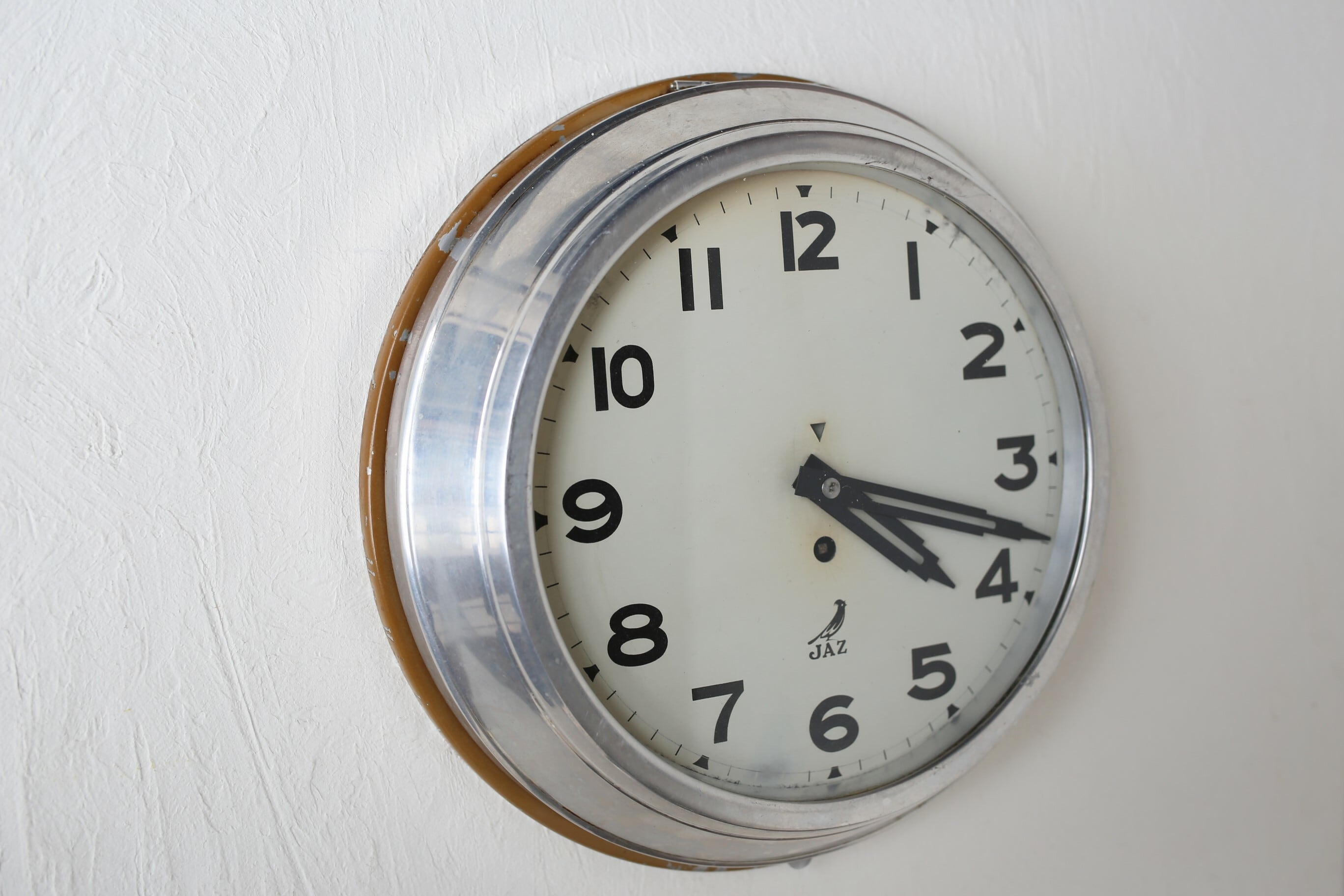 フランス アンティーク ヴィンテージ JAZ 壁掛け時計 ゼンマイ機械式