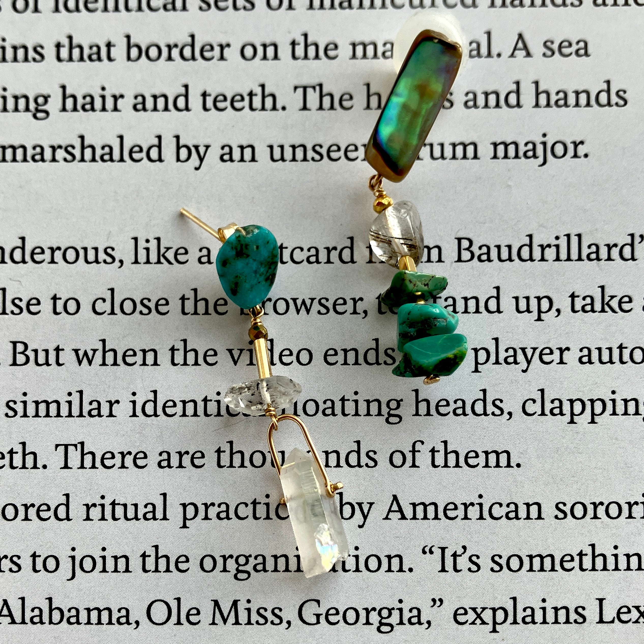 Lightning 雷光 K14gfスタッドピアス 1点もの | simon