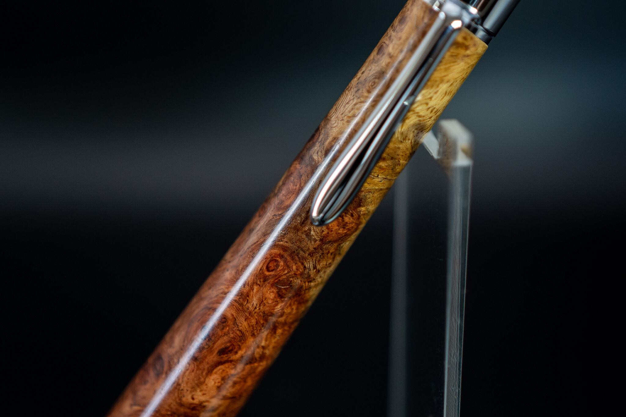 【朱色の銘木】本花梨紅白 特上 silver MP