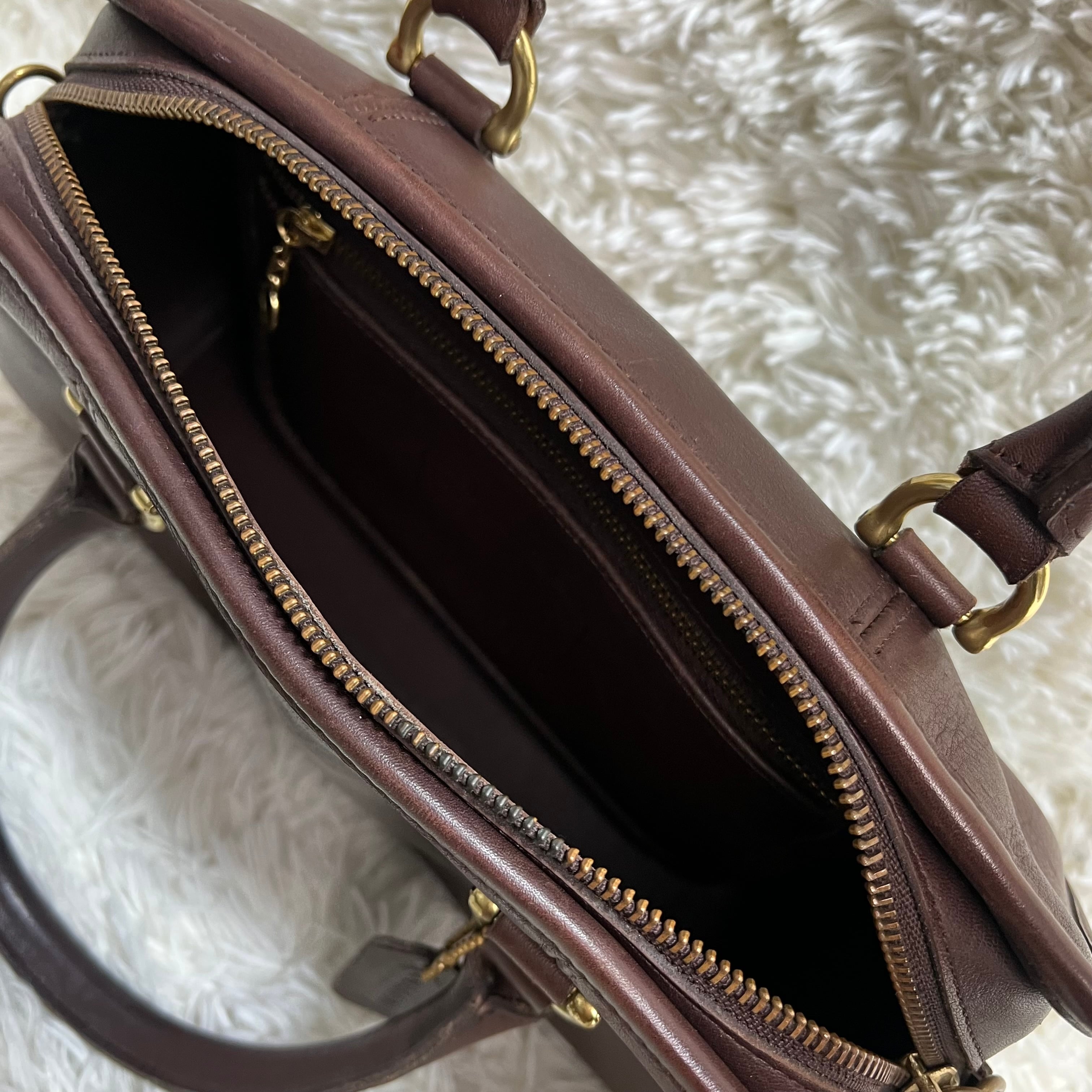 OLD COACH ミニボストンバッグ ブラウン 極美品 茶 オールドコーチ