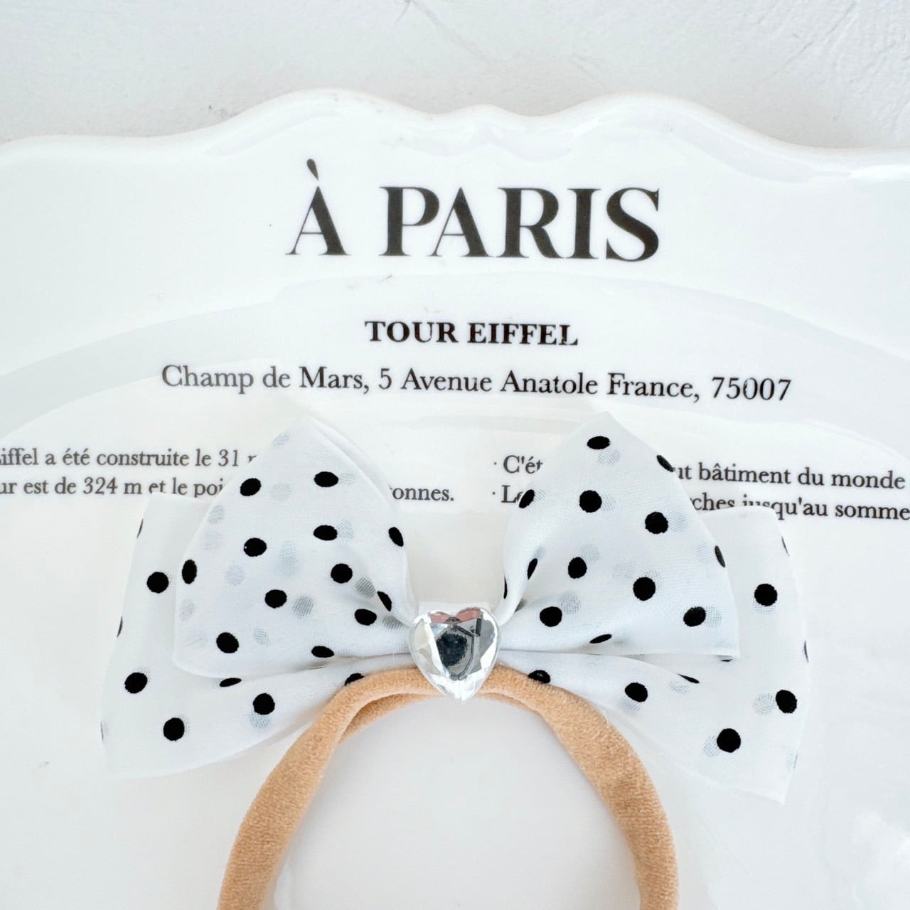 ドットシフォンリボンヘアバンド