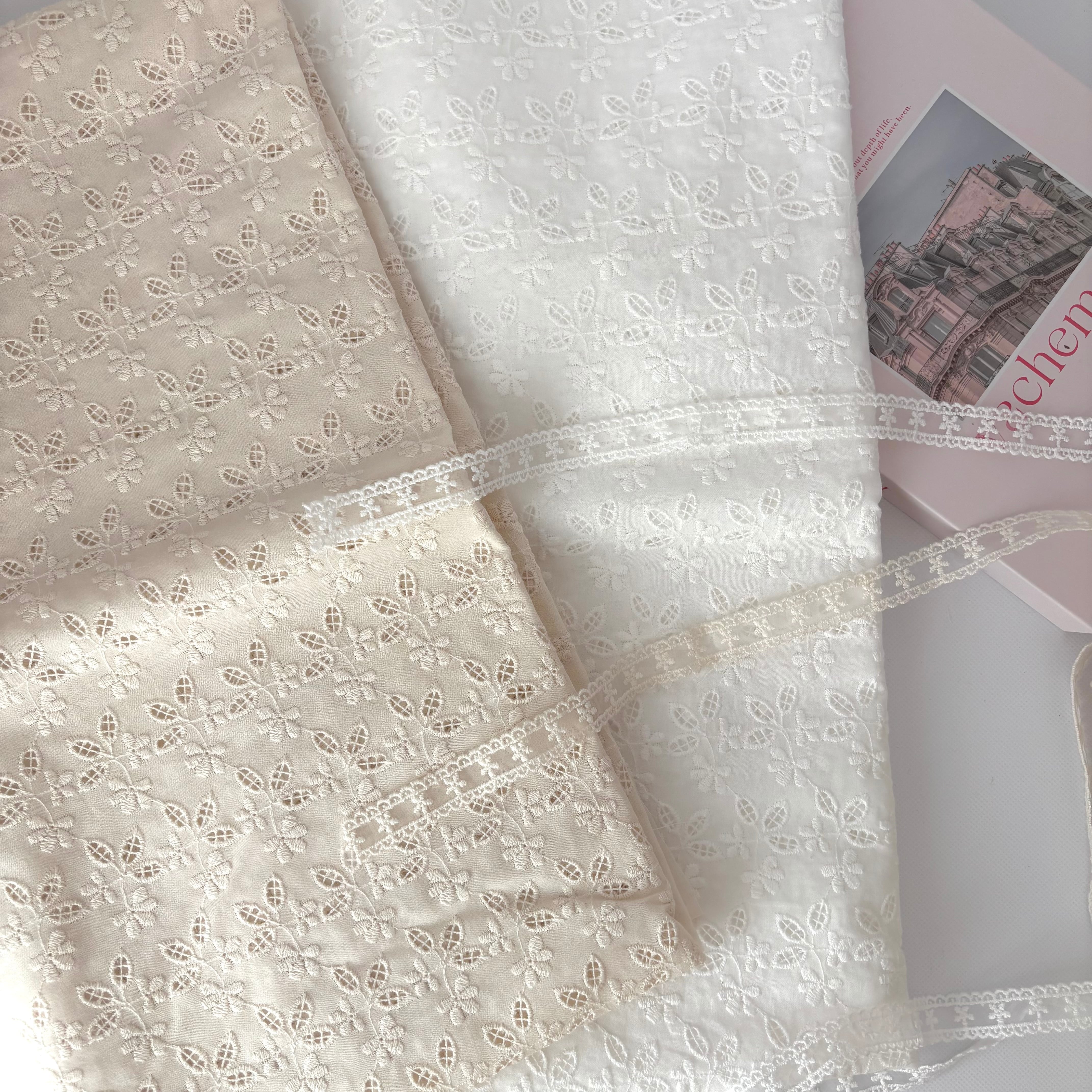 【生地】cotton lace  カット済み