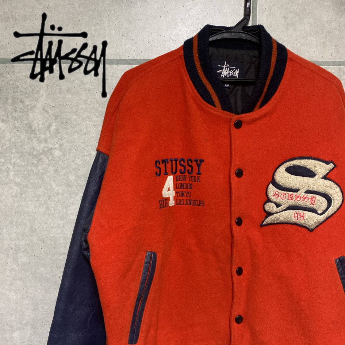 90s OLD STUSSY BIG4 ビッグ4 スタジャン | 名前の無い古着屋