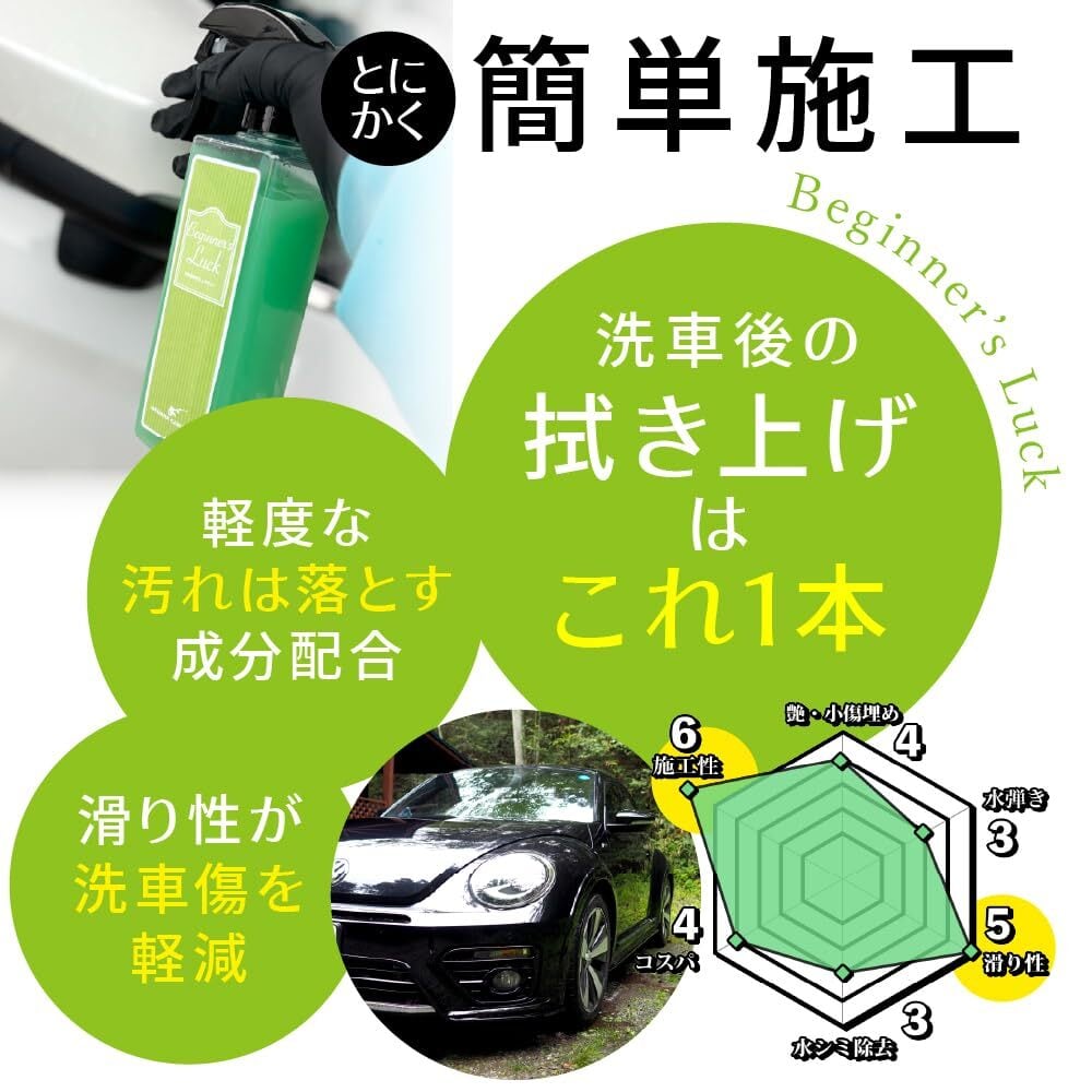 ながら洗車】Beginner's luck『 洗車後の拭き上げならビギナーズラック