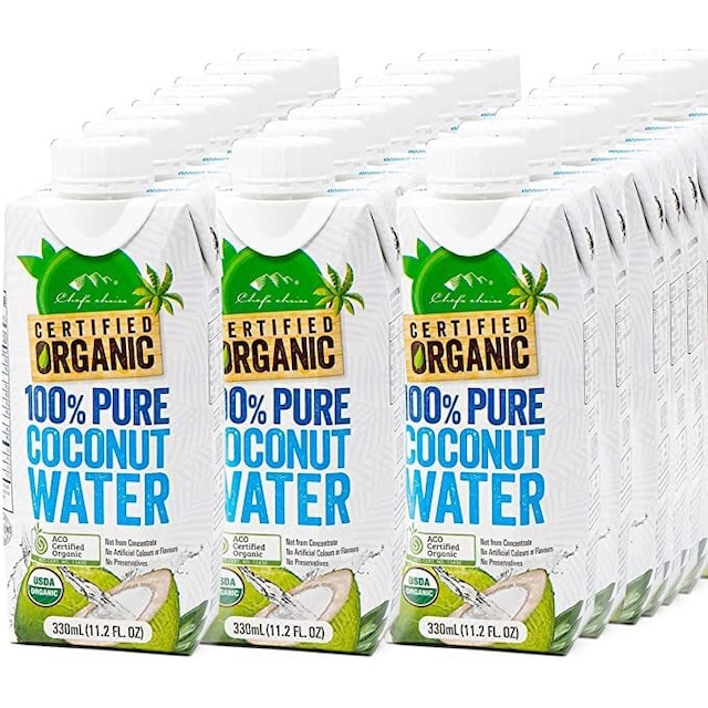 シェフズチョイス オーガニックココナッツウォーター 330mL×24本 100%ピュア 完全無添加 Organic 100%Pure Coconut Water