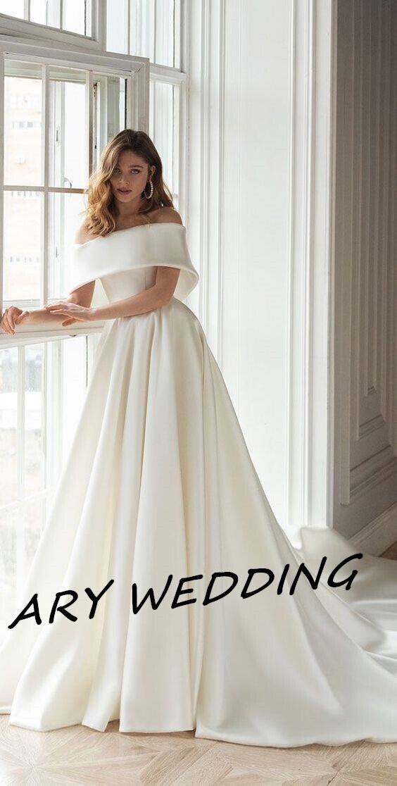 高品質！オフショル ウエディングドレス プリンセスライン 高級  