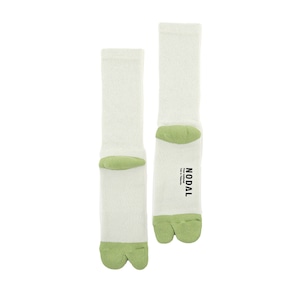 Cotton Linen Bicolor Socks（Green）