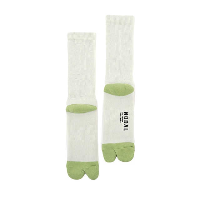 Cotton Linen Bicolor Socks（Green）