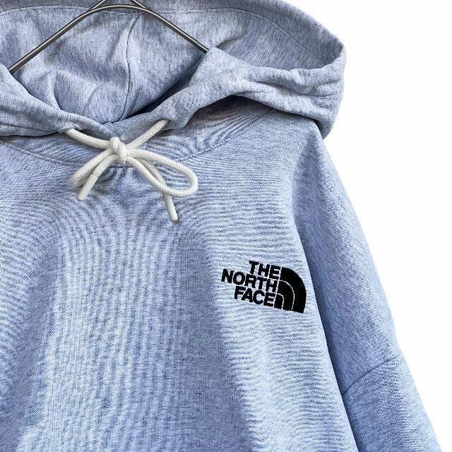 THE NORTH FACE ザ・ノースフェイス おしゃれブランド メンズ プルオーバーパーカー ストーングレー ライトグレー 刺繍ロゴ