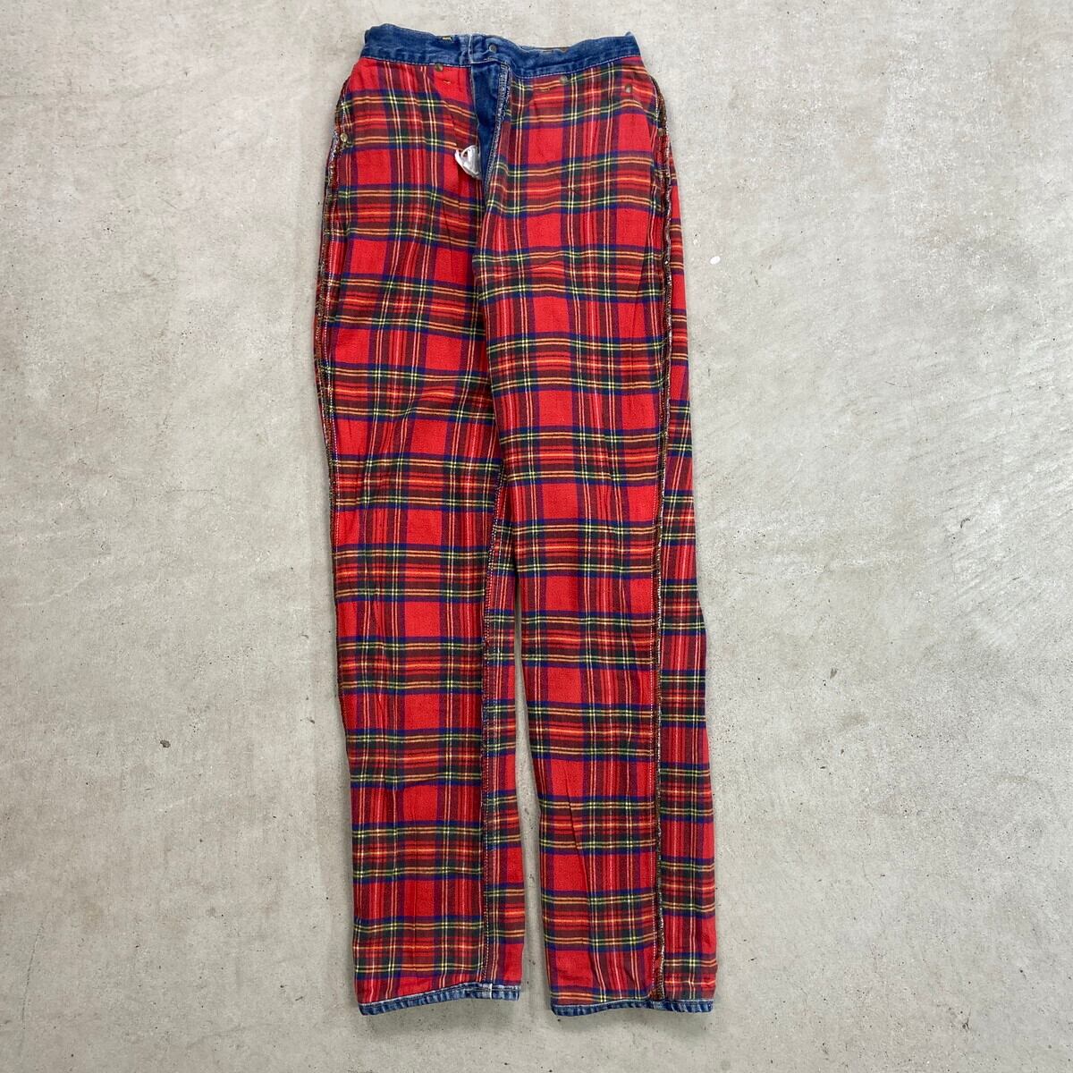 LL.Bean エルエルビーン　ヴィンテージ ビンテージ　古着　デニム　パンツ 80年代 L.L.Bean エルエルビーン チェックネルライナー ストレート