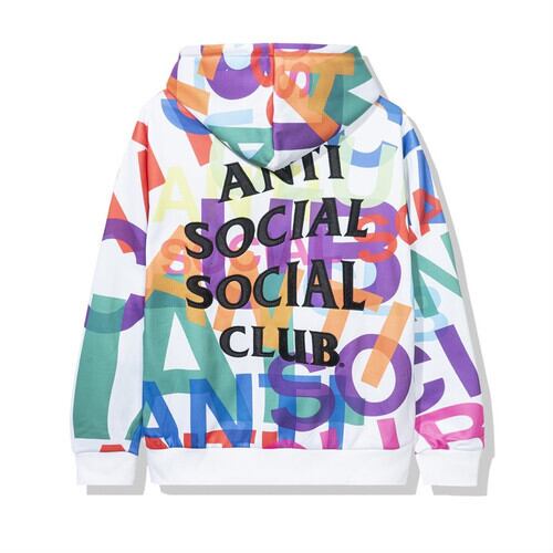 Anti Social Social Club Headrush All Ove White Hoodie Assc アンチソーシャルソーシャルクラブ トップス スウェット パーカー ストリート ブランド メンズ レディース ユニセックス カラーコーデ カラフル Colors Official Base