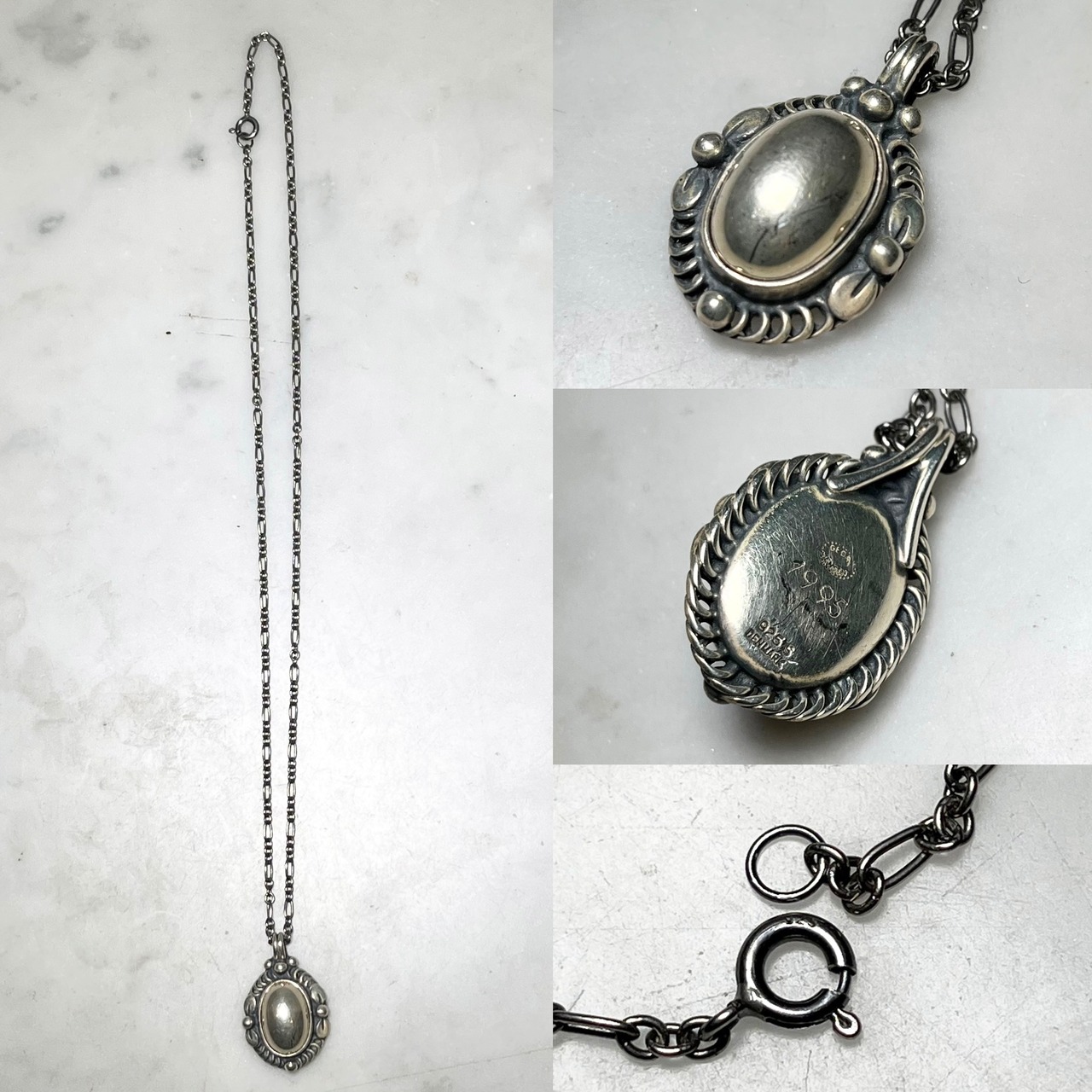 1995's GEORG JENSEN silver year pendant necklace