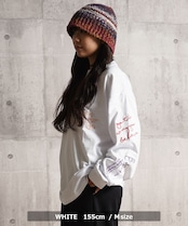 ◆レタリング刺繍 L/S Tシャツ◆sb-g1490442q