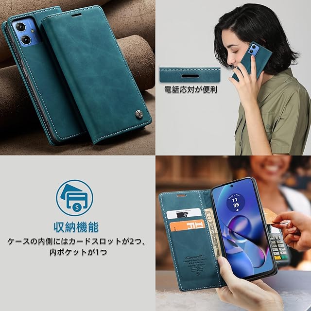 新品】 KeeFos ケース Motorola Moto G64 5G/Moto G64Y 5G 対応 、手帳
