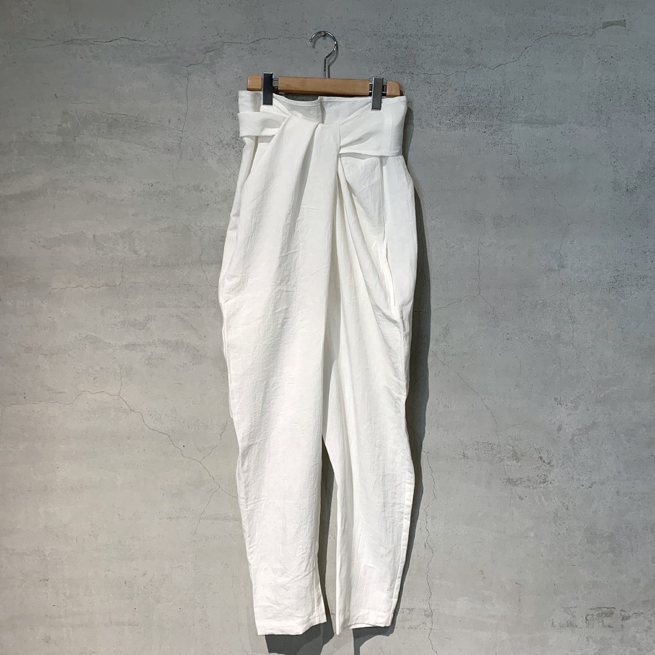 COSMIC WONDER　Linen slim wrapped pants