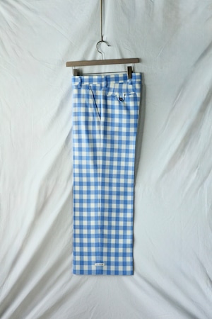 TSTS【GINGHAM WOOL WIDE TROUSERS -SAX BLUE GINGHAM-】