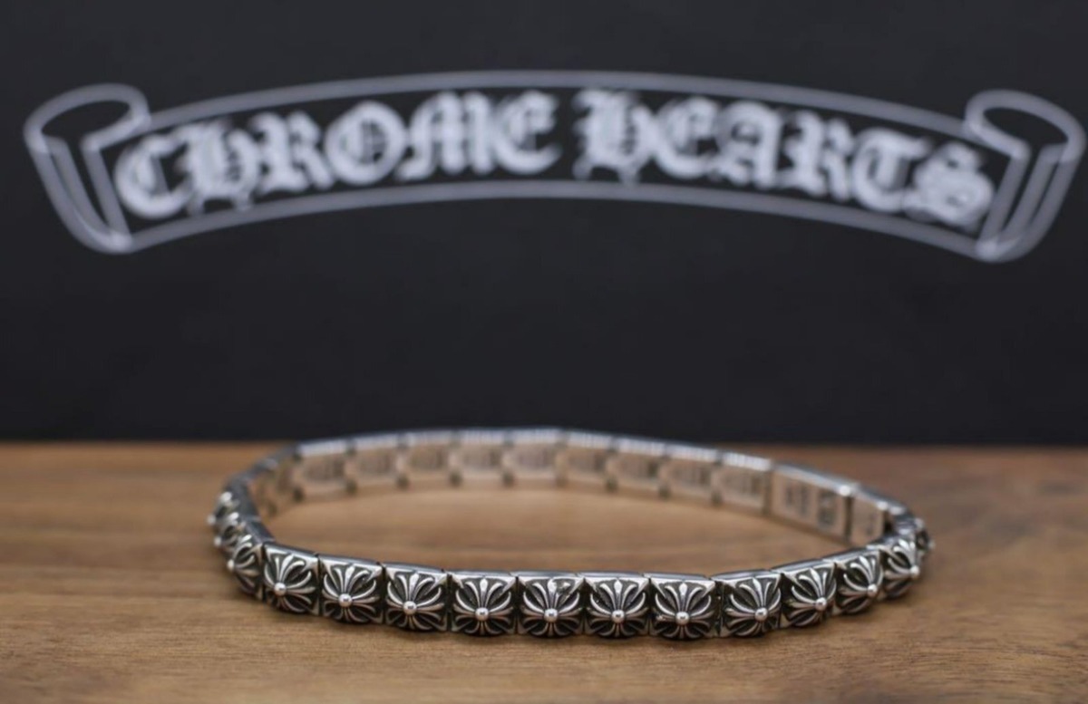 CHROME HEARTS クロムハーツ ピラミッドプラスリンクブレスレット 