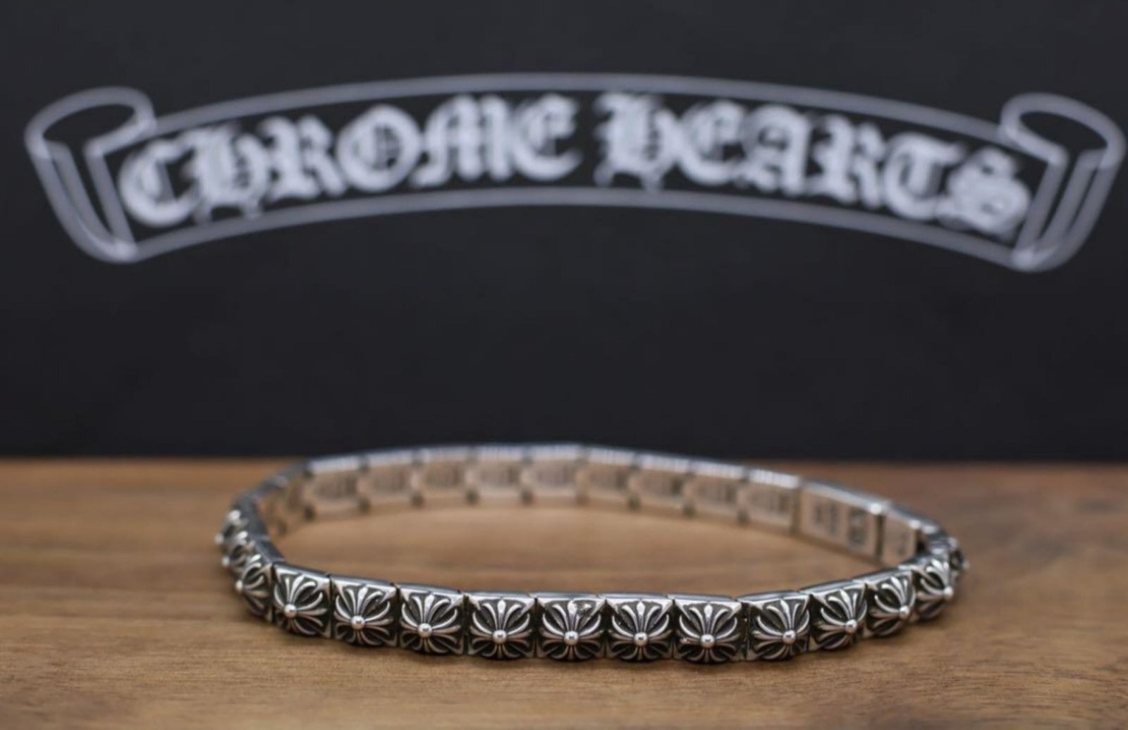 CHROME HEARTS クロムハーツ ピラミッドプラスリンクブレスレット ブレスレット