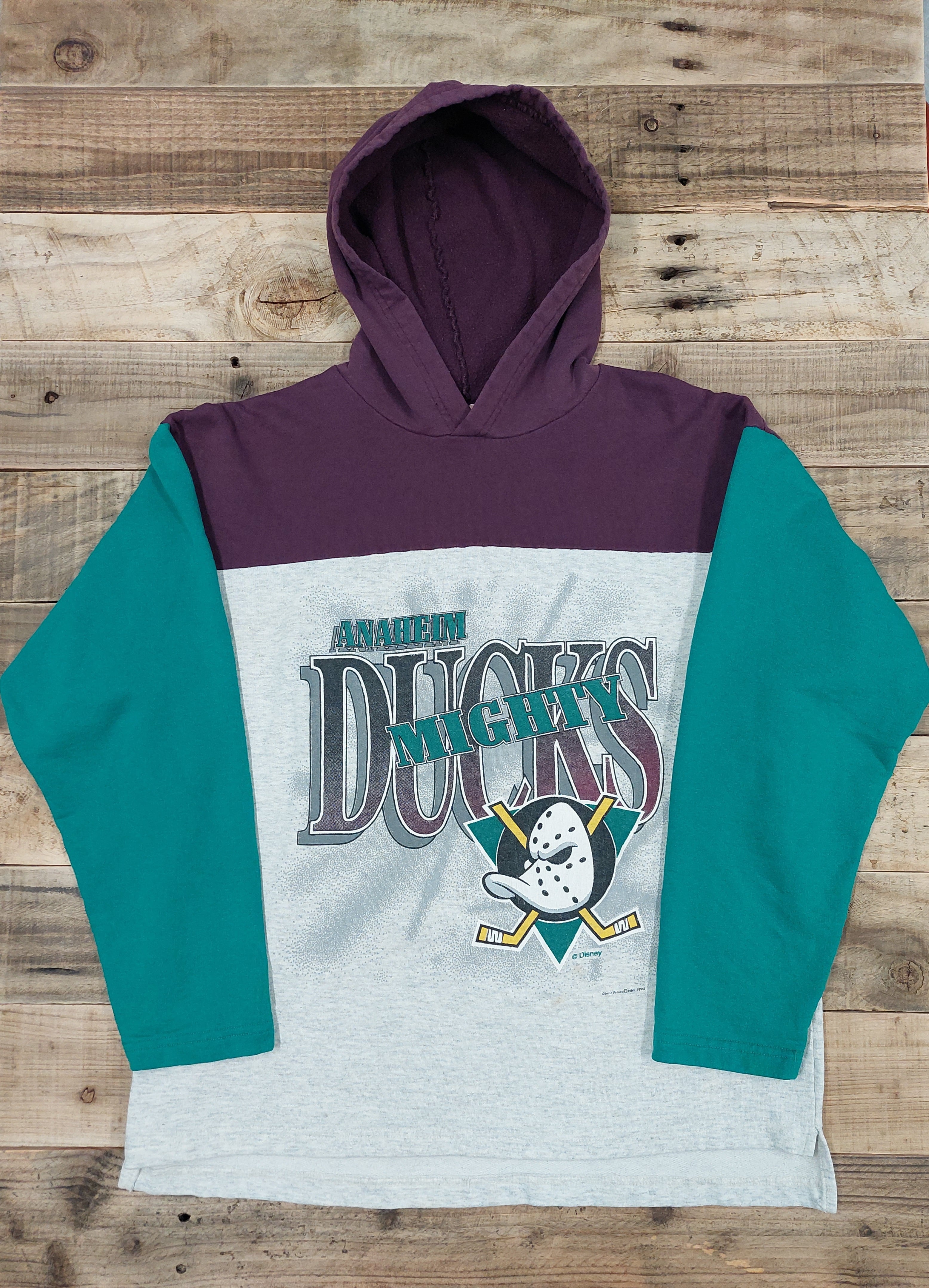 90's USA製 ANAHEIM MIGHTY DUCKS Disney マルチカラーパーカー L ...