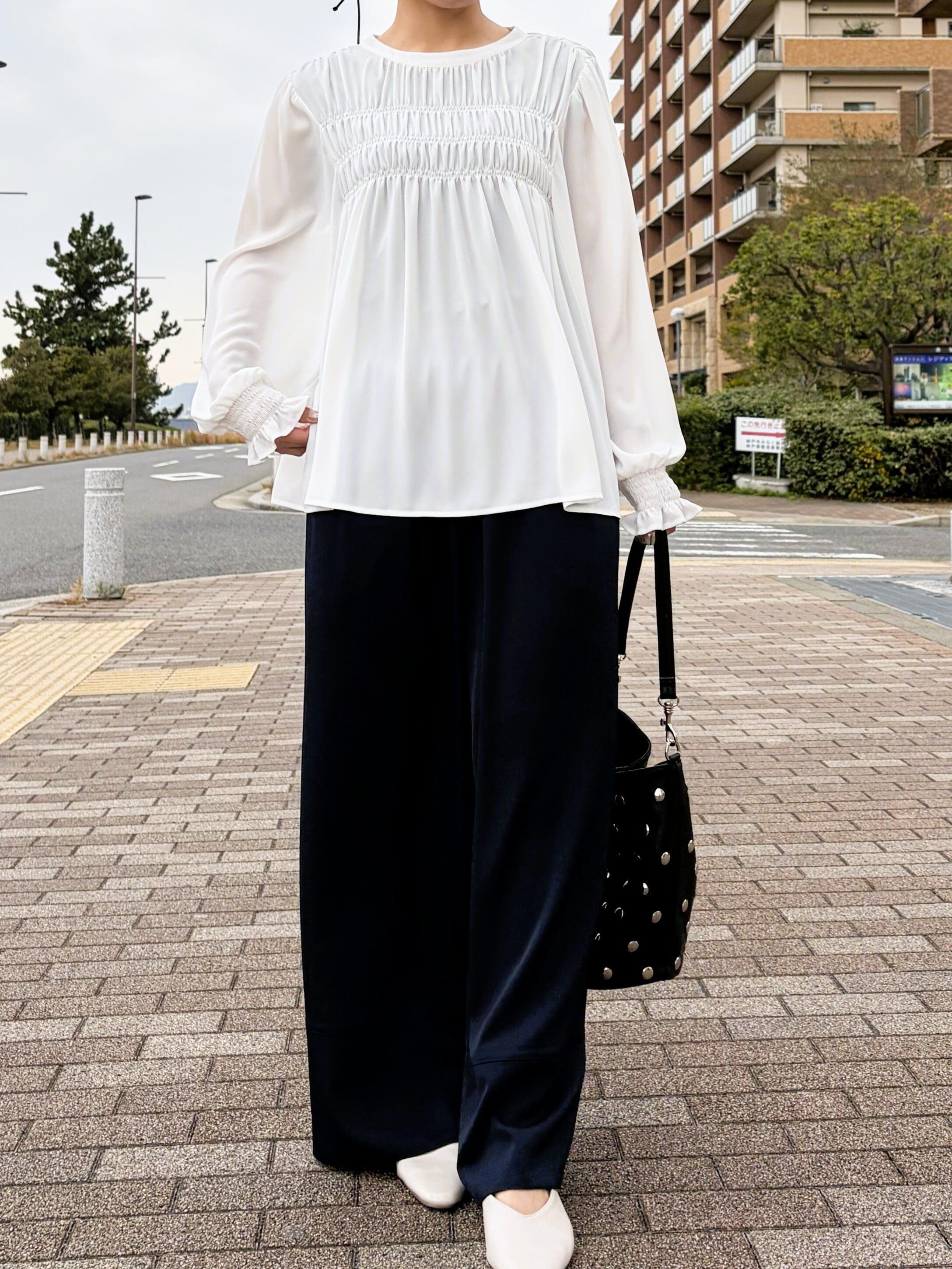 9286KT】シフォンシャーリングブラウス（9113-61023） | 9286 Fashion Lab