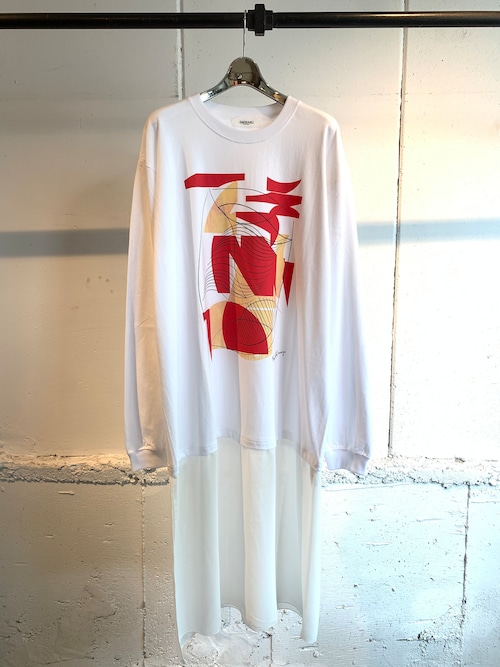 OKIRAKU　Docking Print Tee（White）