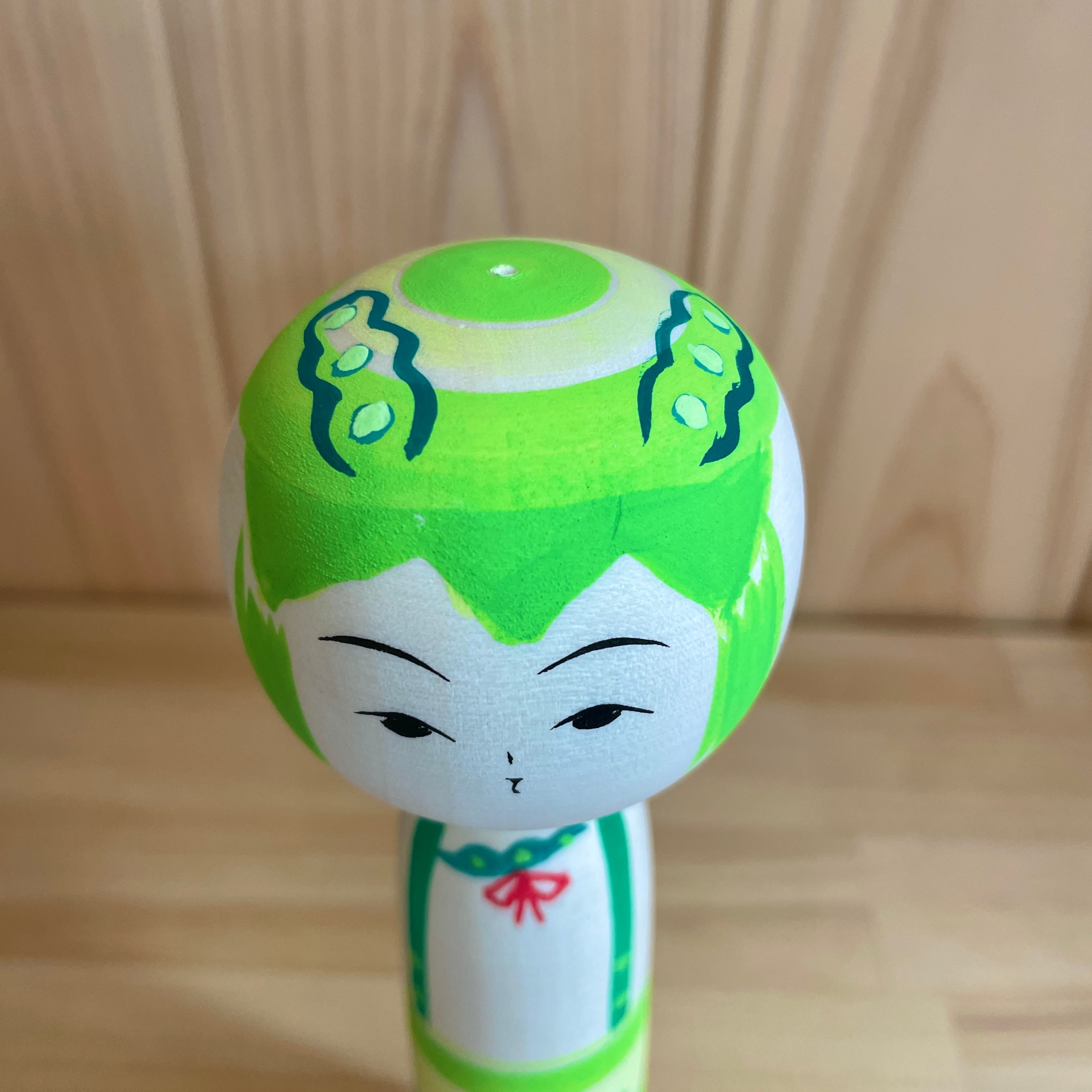 新山真由美工人：弥治郎系】ずんだもんこけし：6寸 18㎝ N10MaN-428