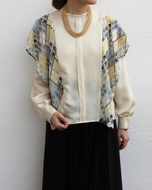 PANORMO/harmonica race blouse《beige》