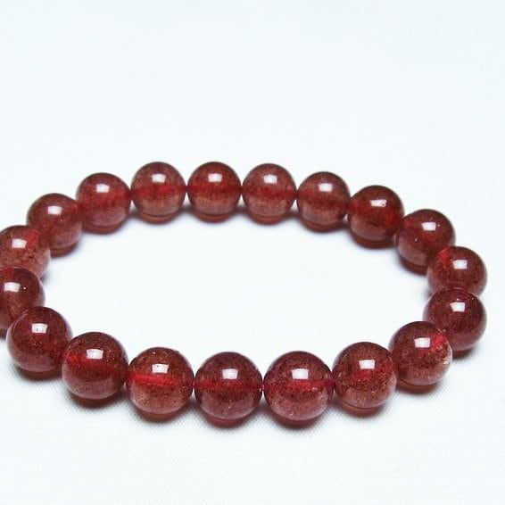 ストロベリークォーツ 苺水晶 ブレスレット 11mm 一点物 メール便可 [M便 1/10] 111-40316