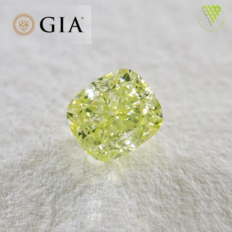 0.26 ct Fancy Green Yellow SI1 GIA 天然 グリーン イエロー 