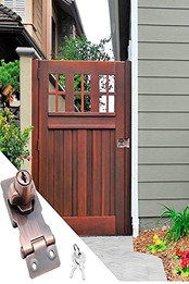 YFFSFDC 引き出しロック 鍵 ドアロック 金具 防犯 ドア 補助錠 南京錠ロックカムロックゲート ネジ穴式 掛け金 ドアキャビネット 食器棚 棚 収納ボックスネジ付き 3インチ 2個セット (赤)