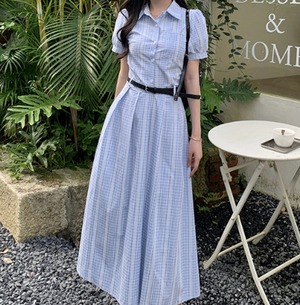 レディース ワンピース ミディアム丈 半袖 パフスリーブ 角襟 Aライン ベルト 前開き ボタン 大人可愛い 上品 おしゃれ 主役級 存在感 キュート プリンセス ロマンティック ストライプ 春 夏 ママ 10代 20代 30代 デート お出かけ 旅行 女子会 休日 ホテル ガーデン ショッピング お花見 合コン コンパ カフェ コーデ 楽ちん モテ 清楚 インスタ映え 定番 L XL 2XL 3XL 大きいサイズ 大人カラー 春カラー