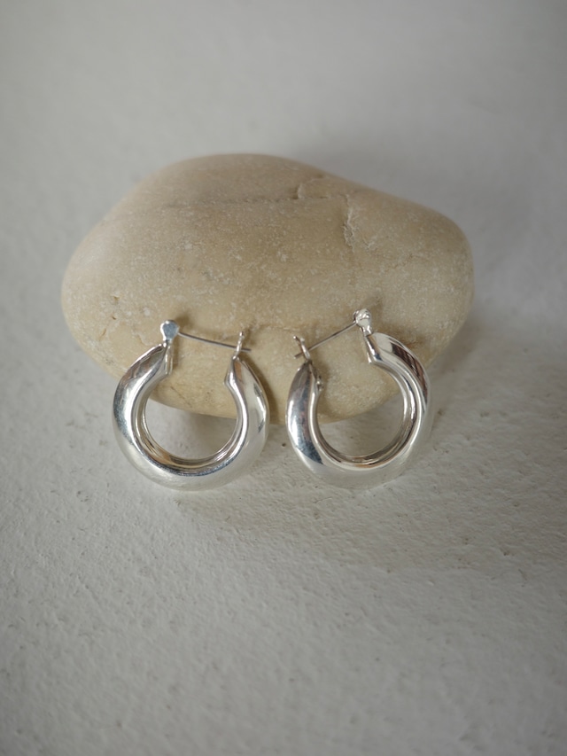 <vintage silver925>solid hoop pierce
