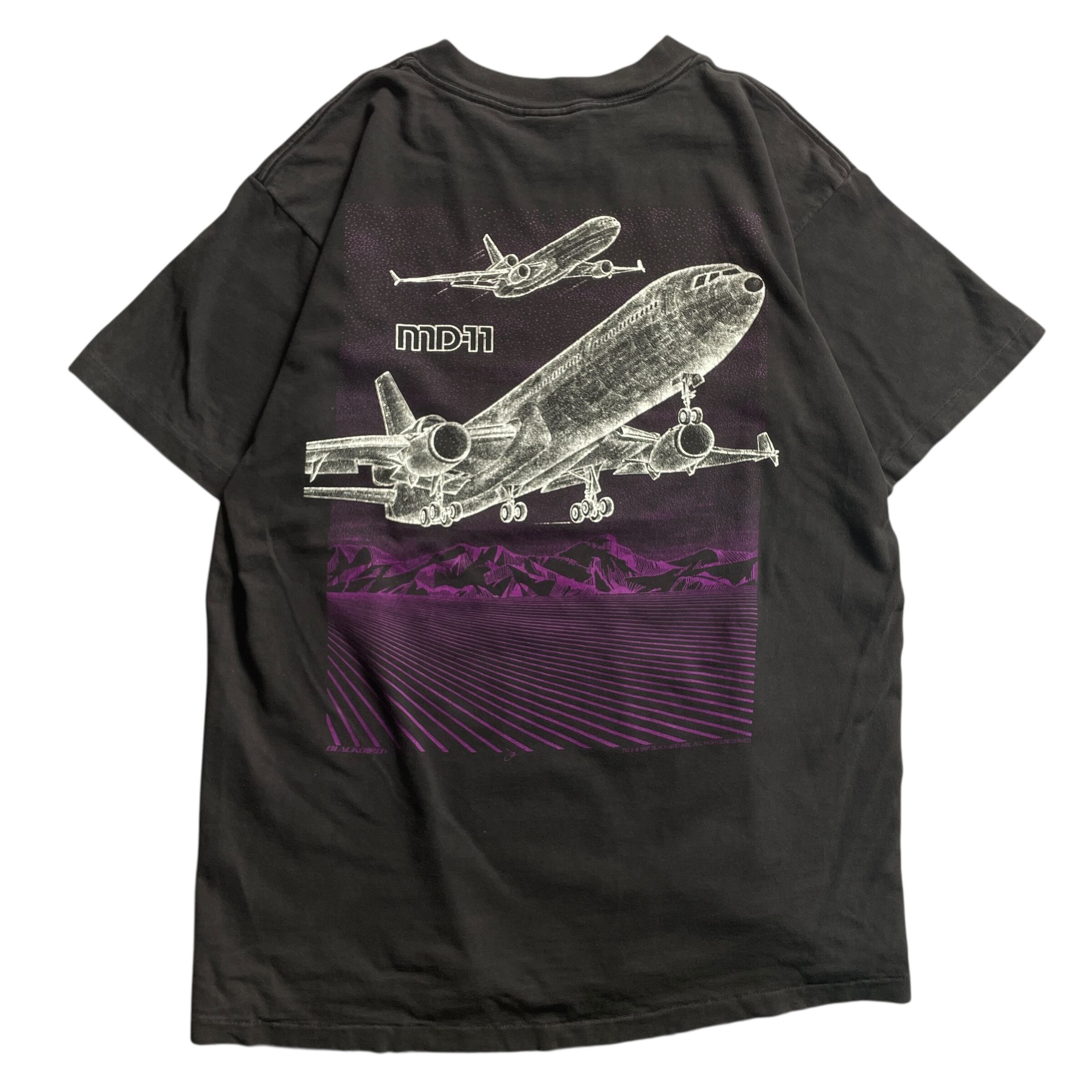 90s USA製 M-11 飛行機 旅客機 vintage T-shirt