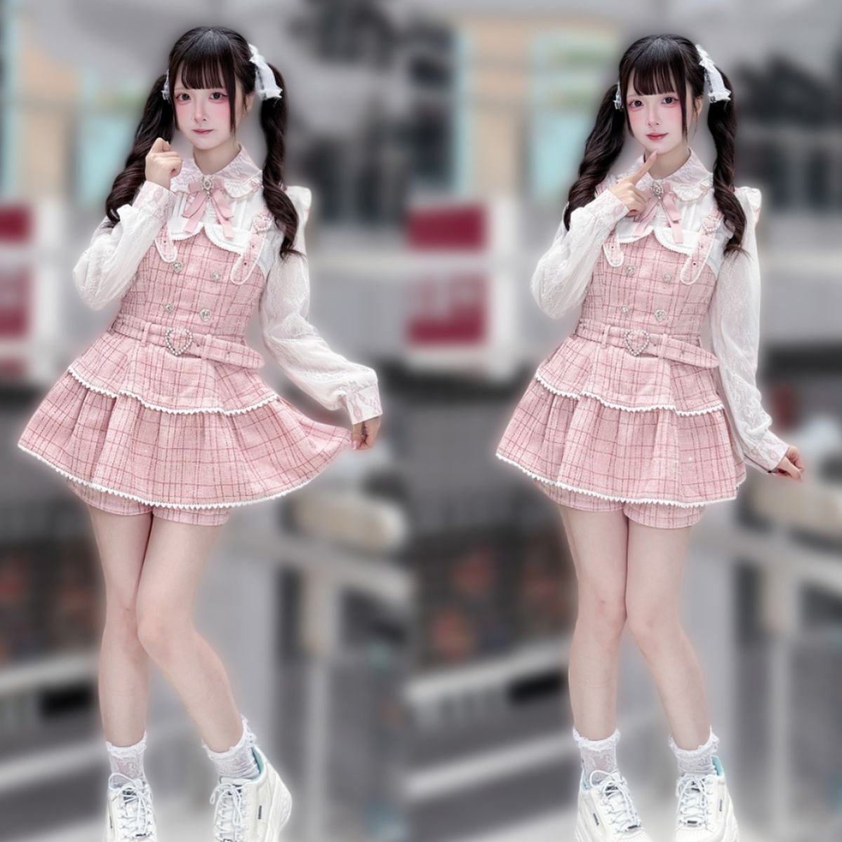 地雷系・量産型チェック柄JSKセットアップ：JSK | Maiden's Rêve