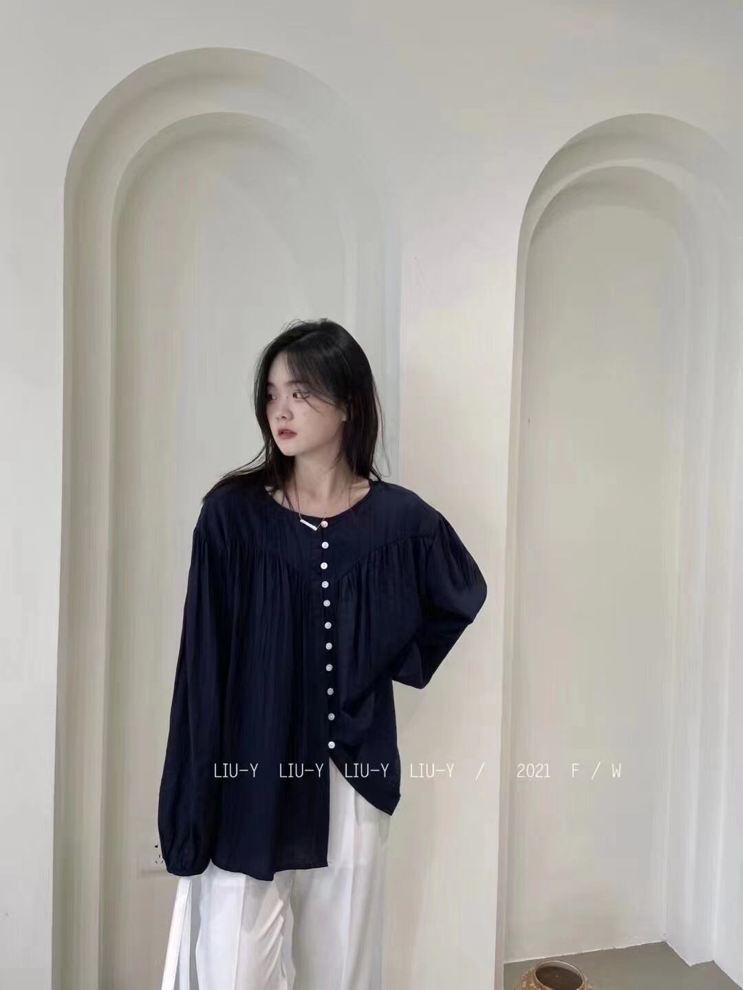 ボタンブラウス　AJ2205-752