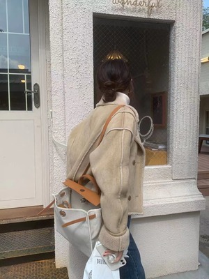 ムートンショートジャケット　AJ2205-803