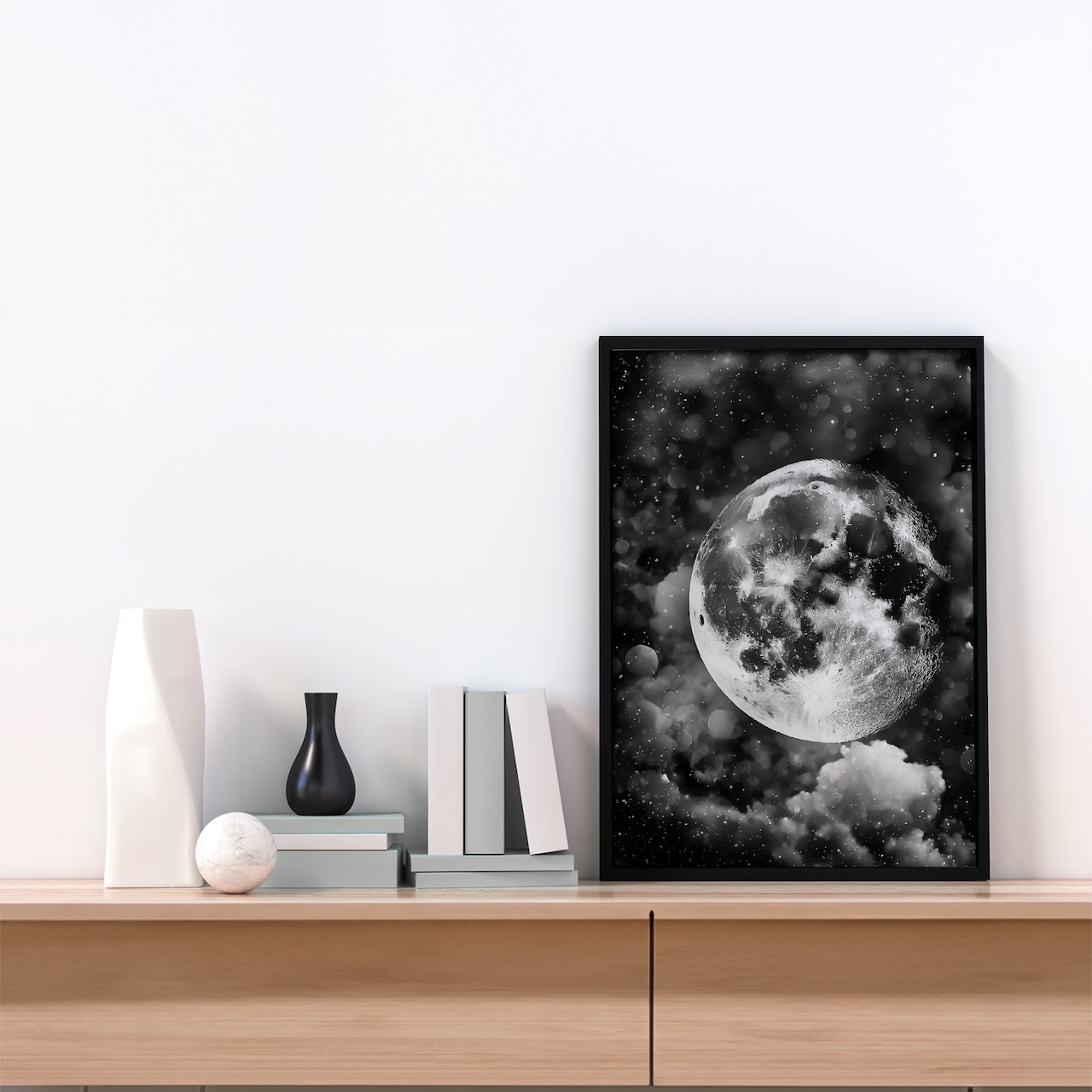 幻想の月-黒 ( No0002 )