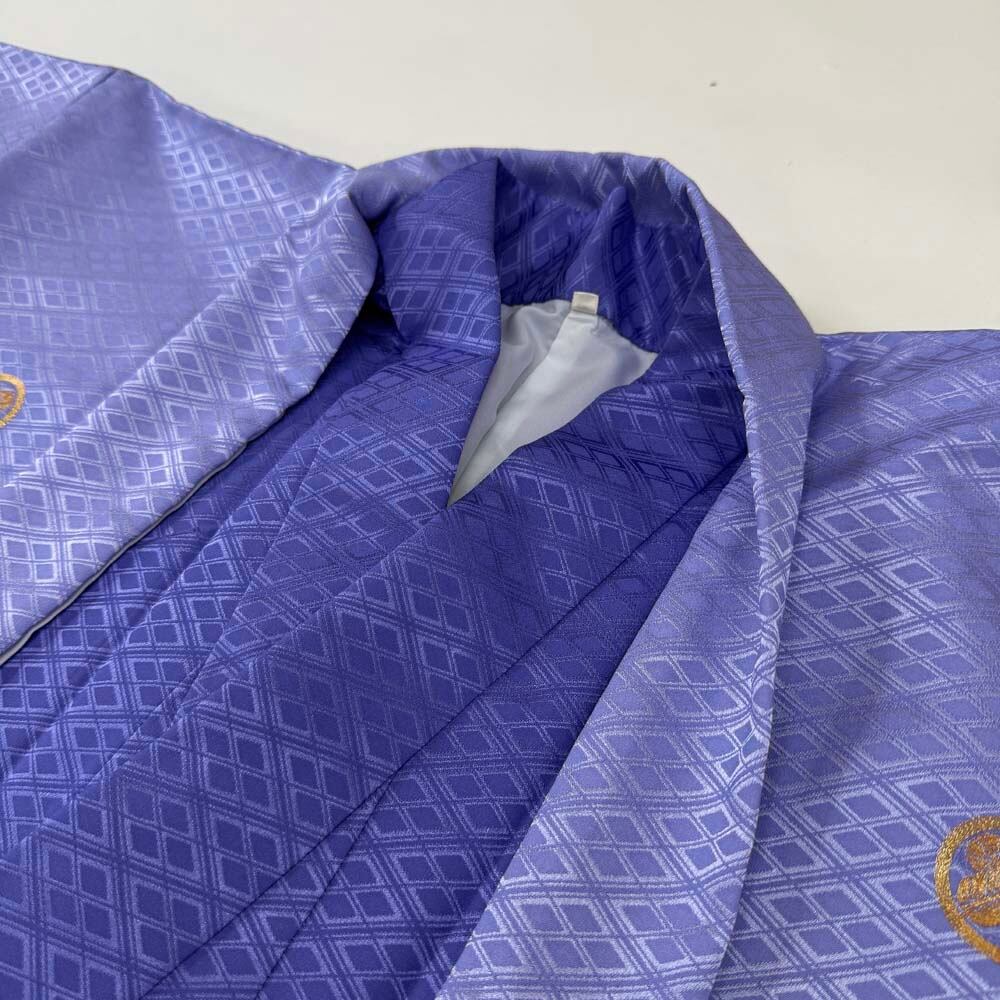 紋付袴 5点セット 着物 羽織 袴 長襦袢 角帯 裄70.6cm 袴丈86cm M～L