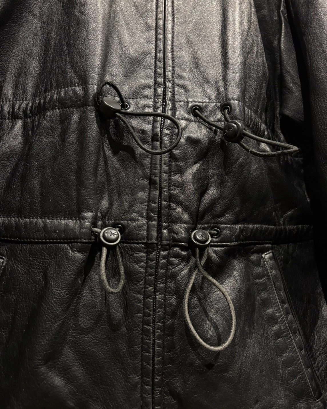 古着販売⭐️こ⭐️ Caka otto】 “WILSONS” Draw Cord Gimmick Design Vintage High Neck