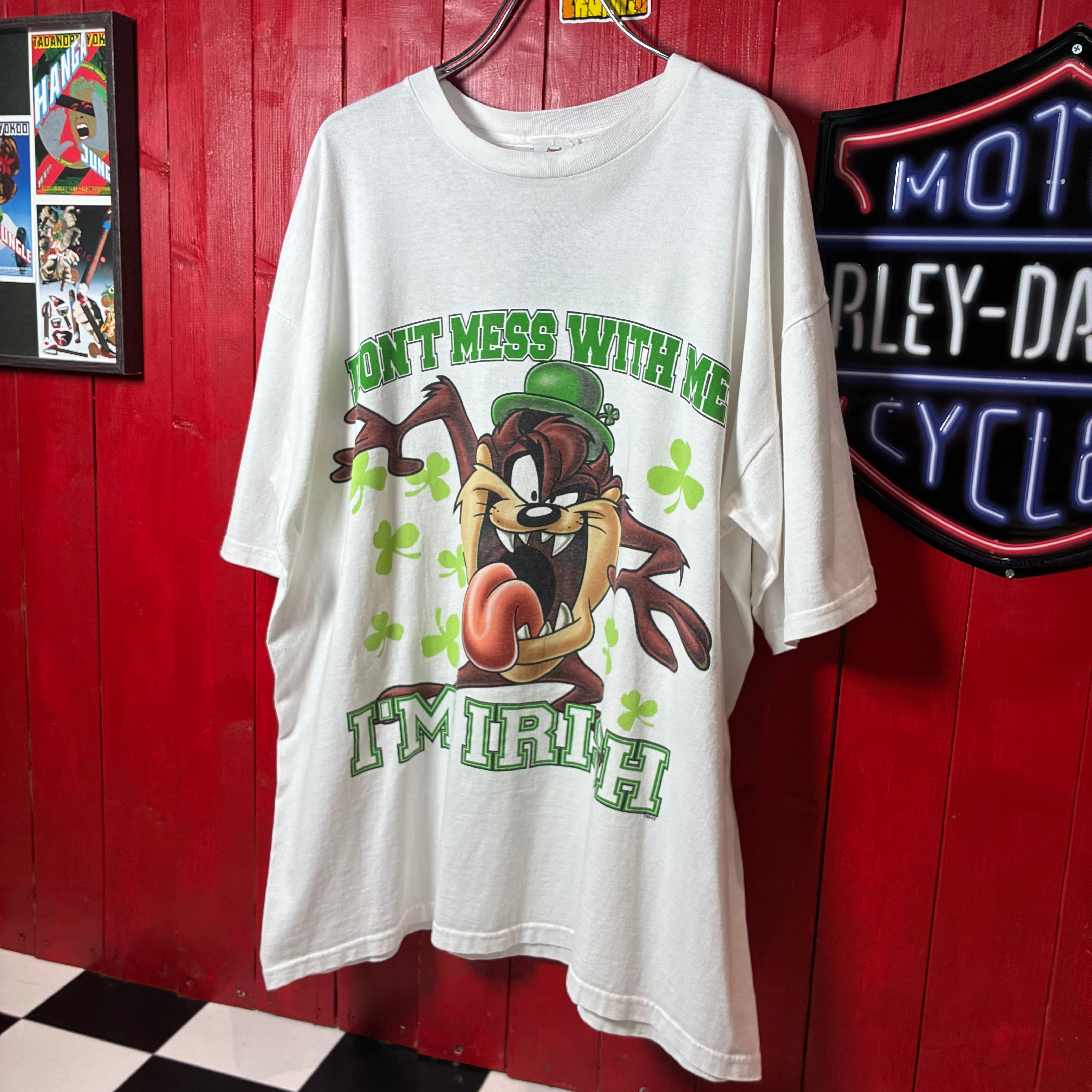 90s LOONEY TUNES タズマニアンデビル キャラクターTシャツ 白