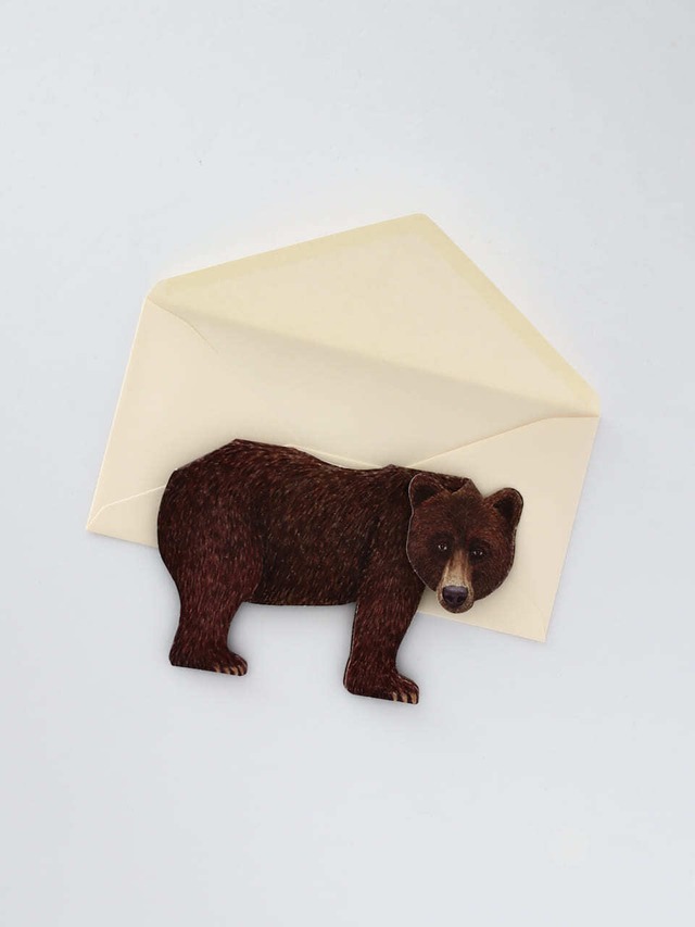 3D 立体グリーティングカード「クマ」 / 3D Animal Folding Card "Bear"