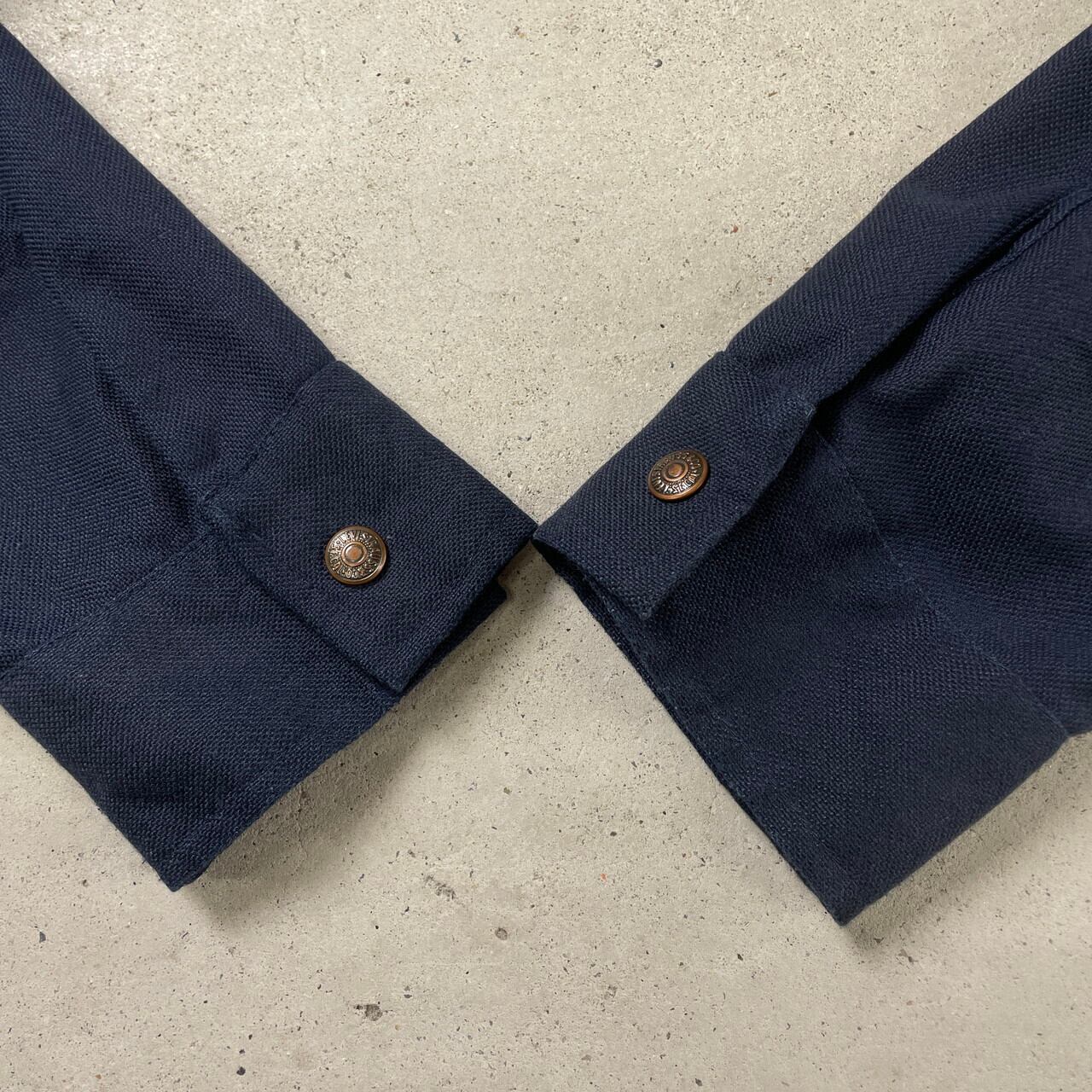 70年代 Levi's リーバイス ウエスタンシャツ BIG E 黒金タブ メンズXL